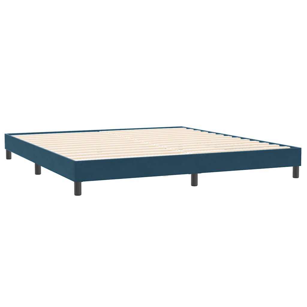 Bettgestell ohne Matratze Dunkelblau 200x220 cm Samt
