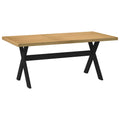 Esstisch NOAIN X-Form-Beine 180x90x75 cm Massivholz Kiefer