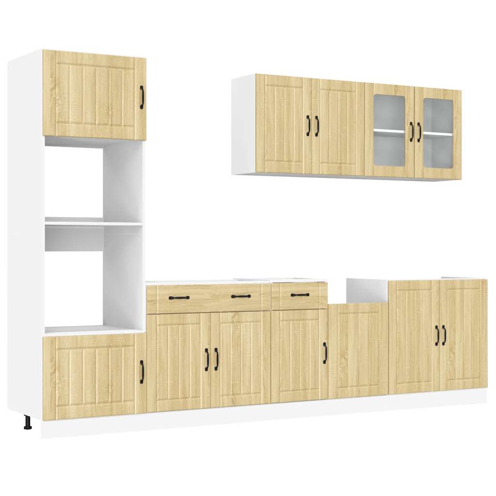 7-tlg. Küchenschrank-Set Lucca Sonoma-Eiche Holzwerkstoff