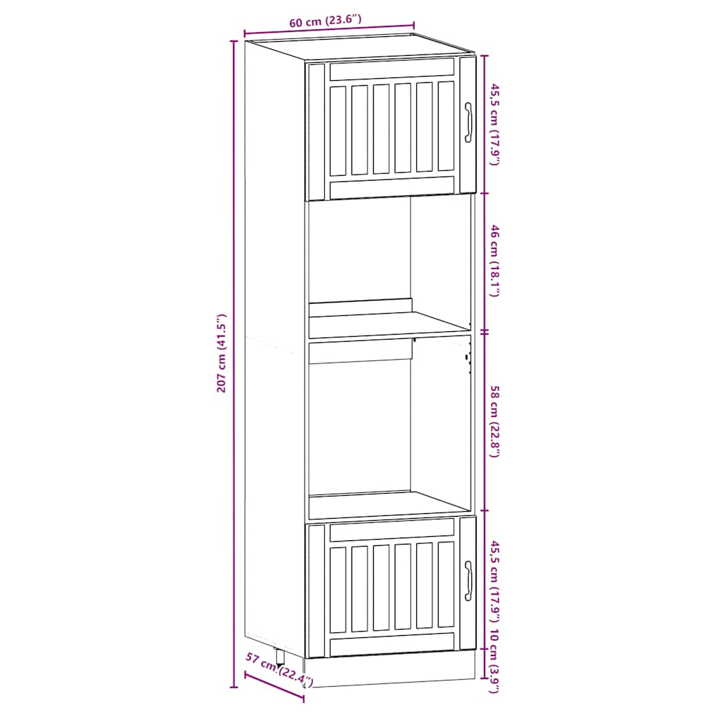 7-tlg. Küchenschrank-Set Lucca Räuchereiche Holzwerkstoff