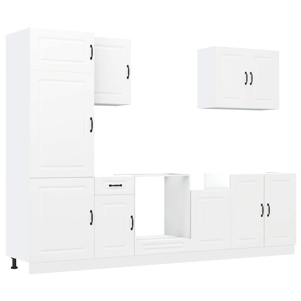 7-tlg. Küchenschrank-Set Kalmar Weiß Holzwerkstoff