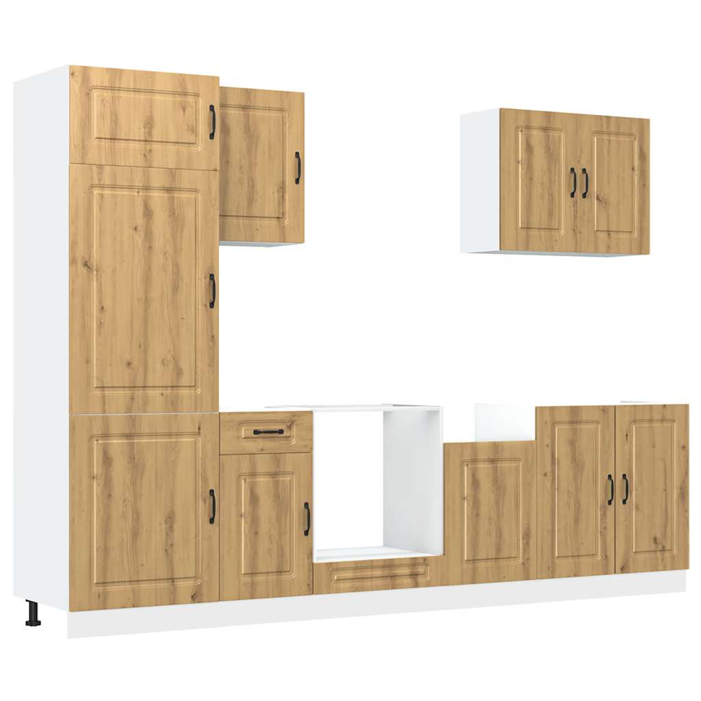 7-tlg. Küchenschrank-Set Kalmar Artisan-Eiche Holzwerkstoff