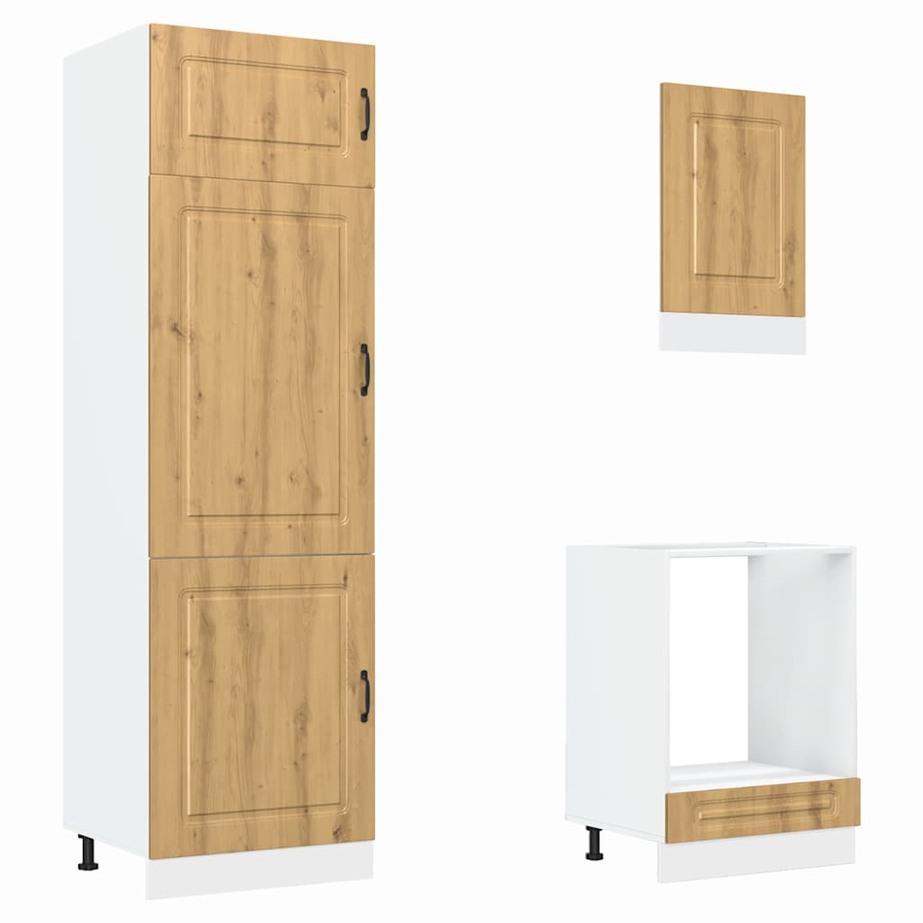 7-tlg. Küchenschrank-Set Kalmar Artisan-Eiche Holzwerkstoff