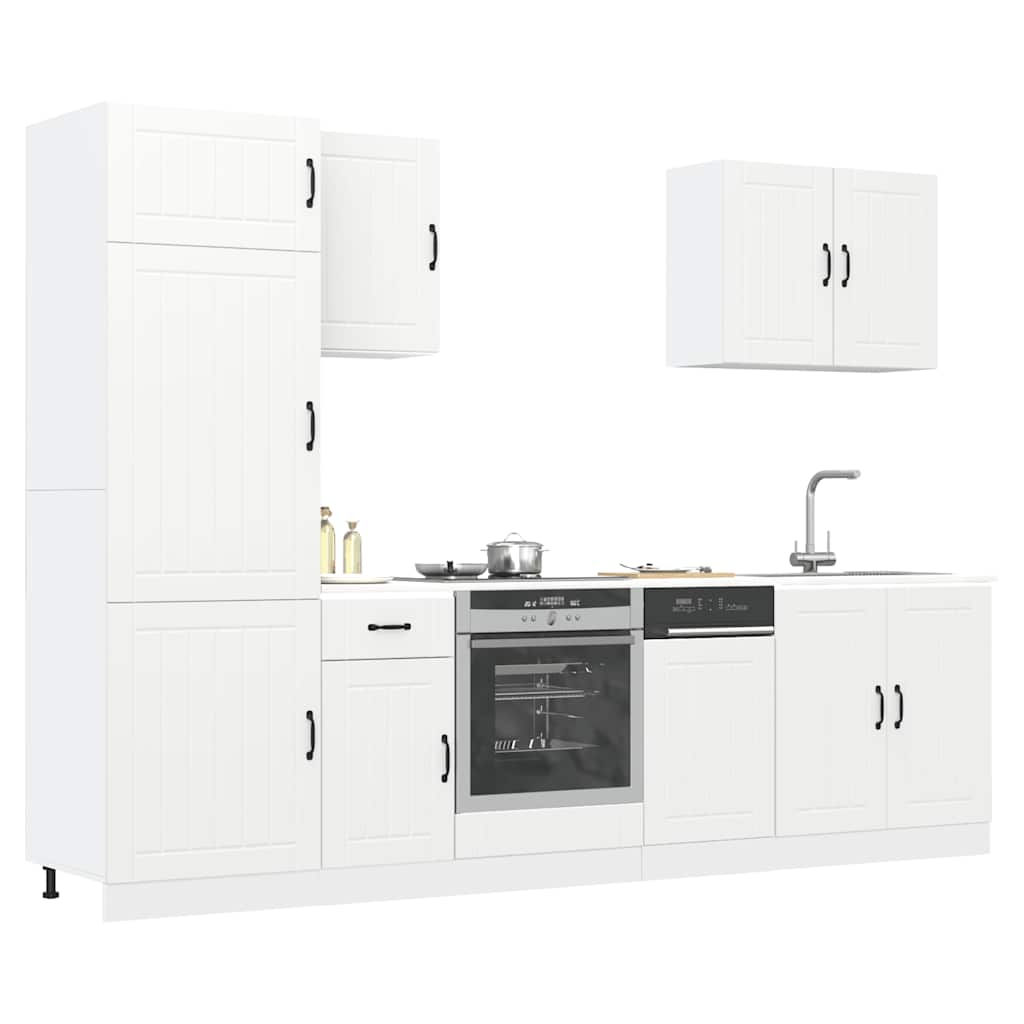 7-tlg. Küchenschrank-Set Lucca Weiß Holzwerkstoff