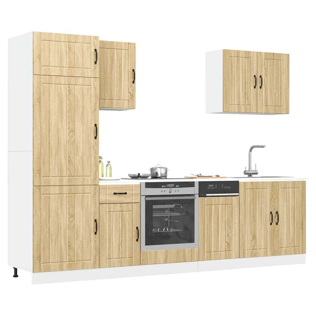 7-tlg. Küchenschrank-Set Lucca Sonoma-Eiche Holzwerkstoff