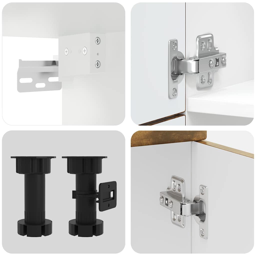 7-tlg. Küchenschrank-Set Lucca Räuchereiche Holzwerkstoff