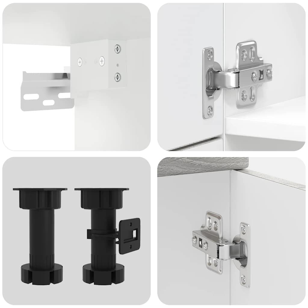7-tlg. Küchenschrank-Set Lucca Grau Sonoma Holzwerkstoff