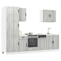 7-tlg. Küchenschrank-Set Lucca Grau Sonoma Holzwerkstoff