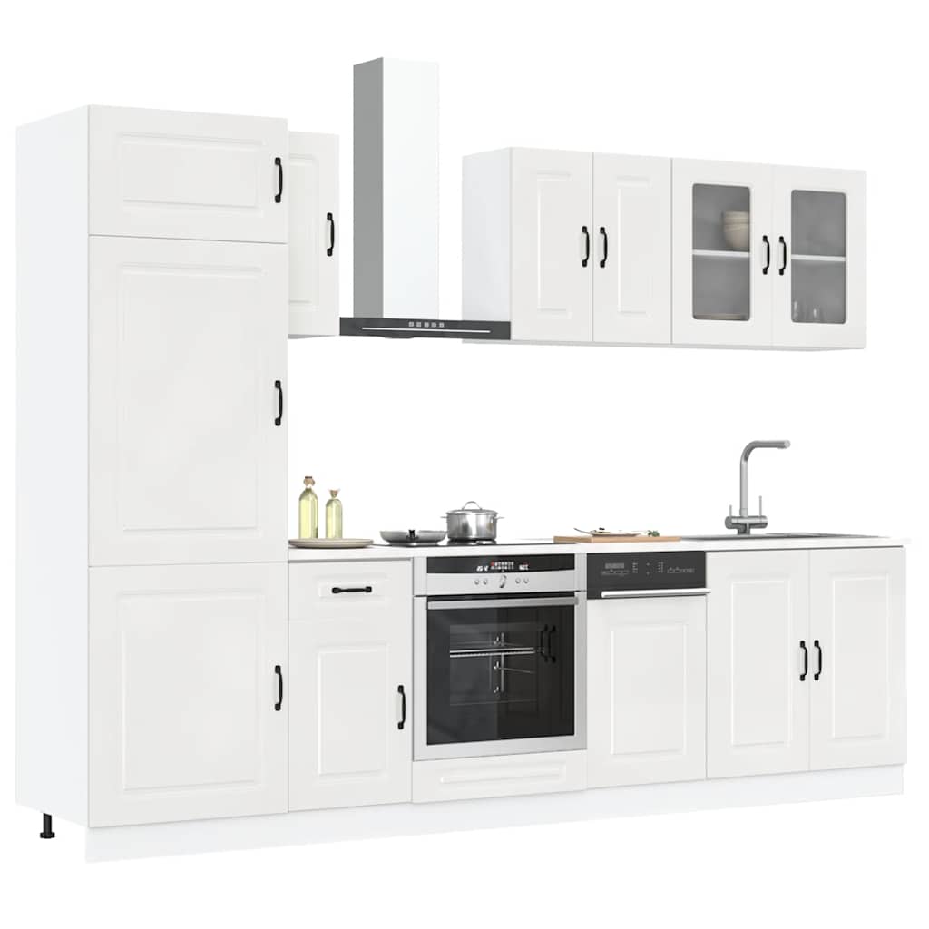 8-tlg. Küchenschrank-Set Kalmar Kalmar Hochglanz-Weiß Holzwerkstoff