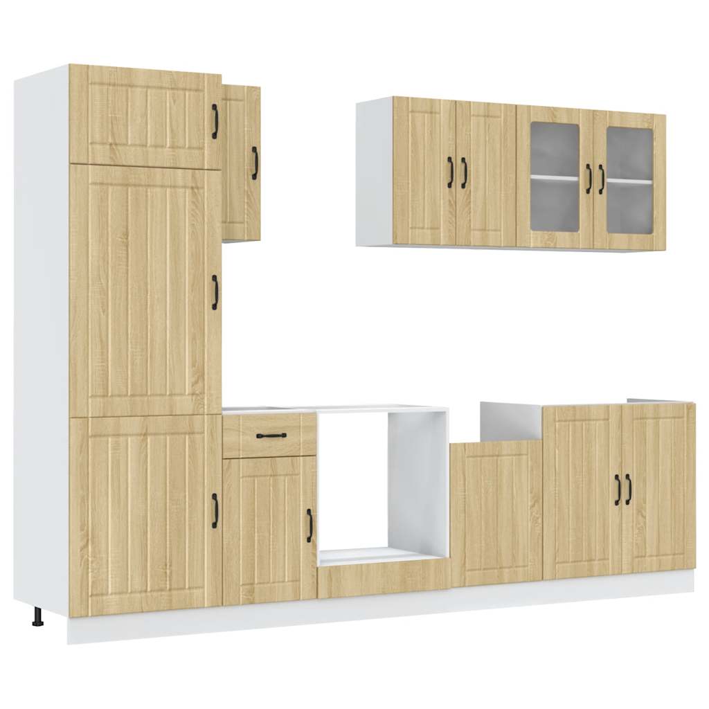 8-tlg. Küchenschrank-Set Lucca Sonoma-Eiche Holzwerkstoff