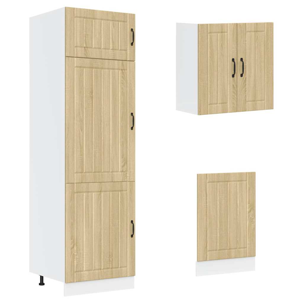 8-tlg. Küchenschrank-Set Lucca Sonoma-Eiche Holzwerkstoff