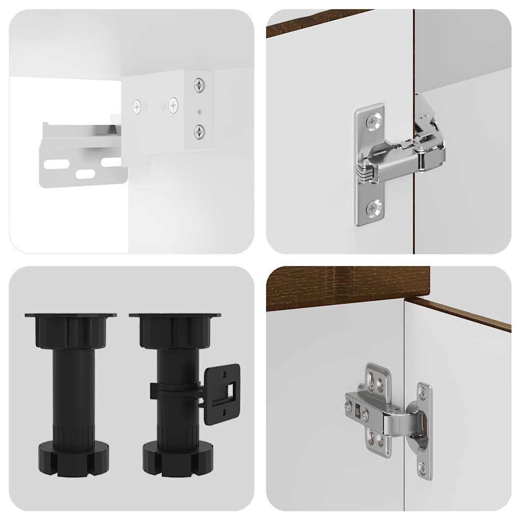8-tlg. Küchenschrank-Set Lucca Braun Eichen-Optik Holzwerkstoff