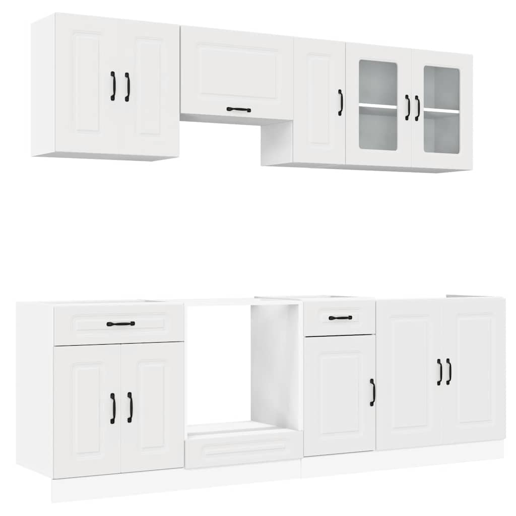 8-tlg. Küchenschrank-Set Kalmar Weiß Holzwerkstoff