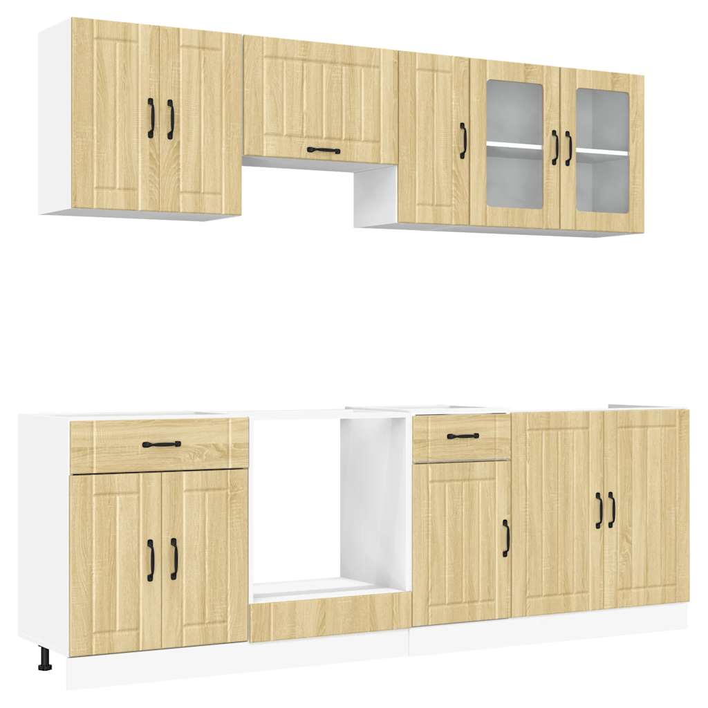 8-tlg. Küchenschrank-Set Lucca Sonoma-Eiche Holzwerkstoff