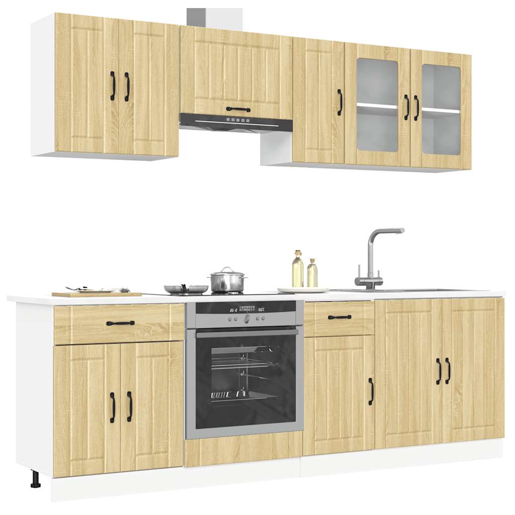 8-tlg. Küchenschrank-Set Lucca Sonoma-Eiche Holzwerkstoff