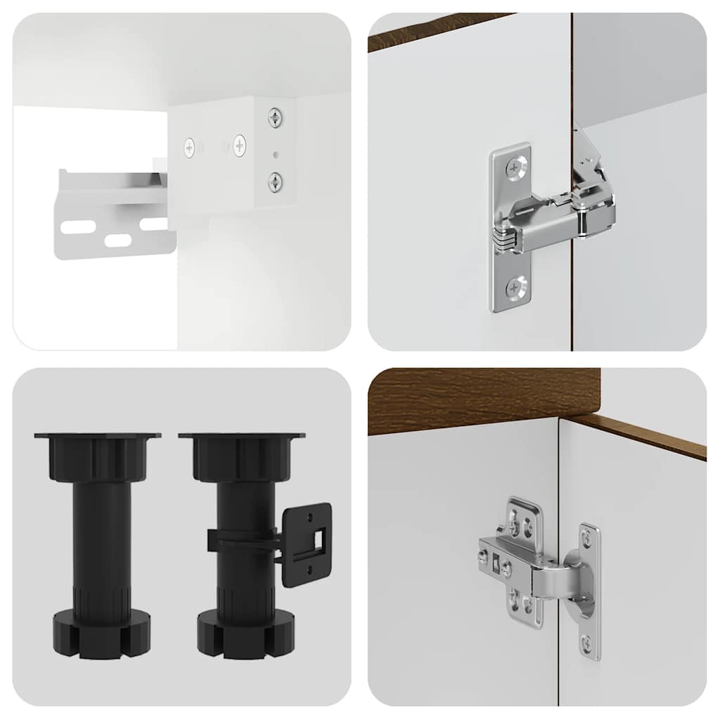8-tlg. Küchenschrank-Set Lucca Braun Eichen-Optik Holzwerkstoff