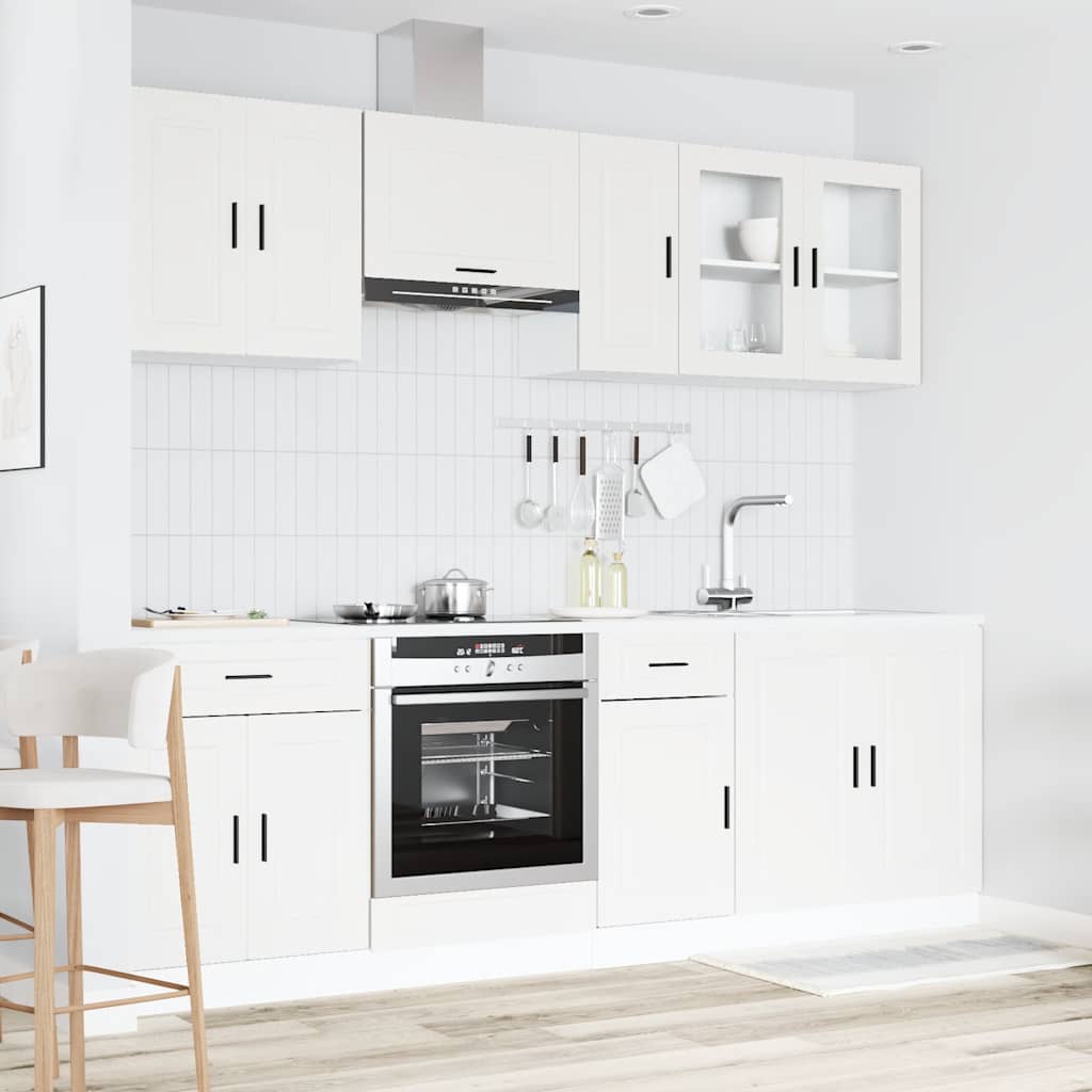 8-tlg. Küchenschrank-Set Porto Weiß Holzwerkstoff