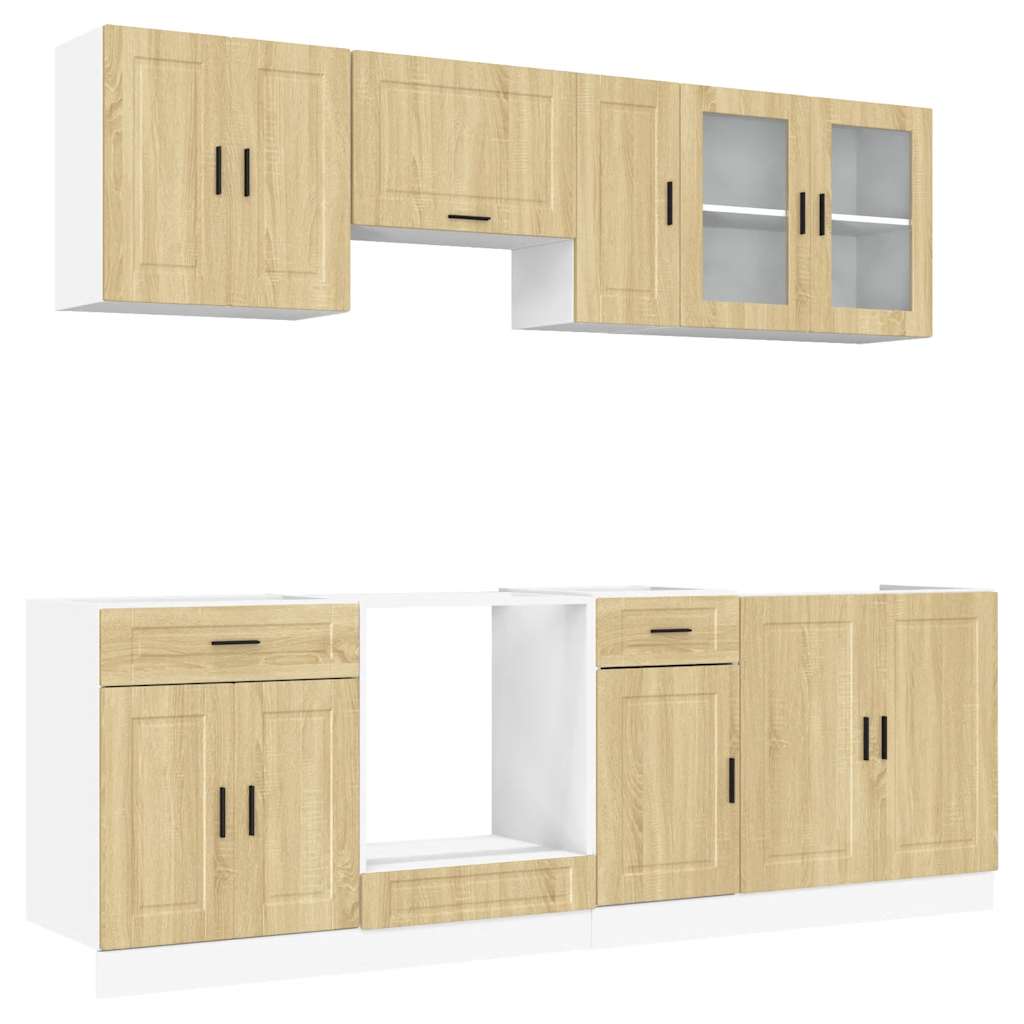 8-tlg. Küchenschrank-Set Porto Sonoma-Eiche Holzwerkstoff