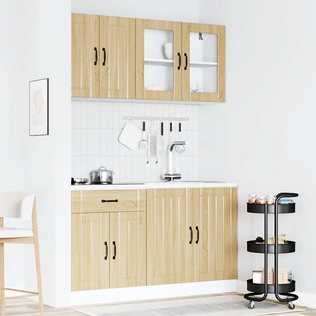 4-tlg. Küchenschrank-Set Lucca Sonoma-Eiche Holzwerkstoff