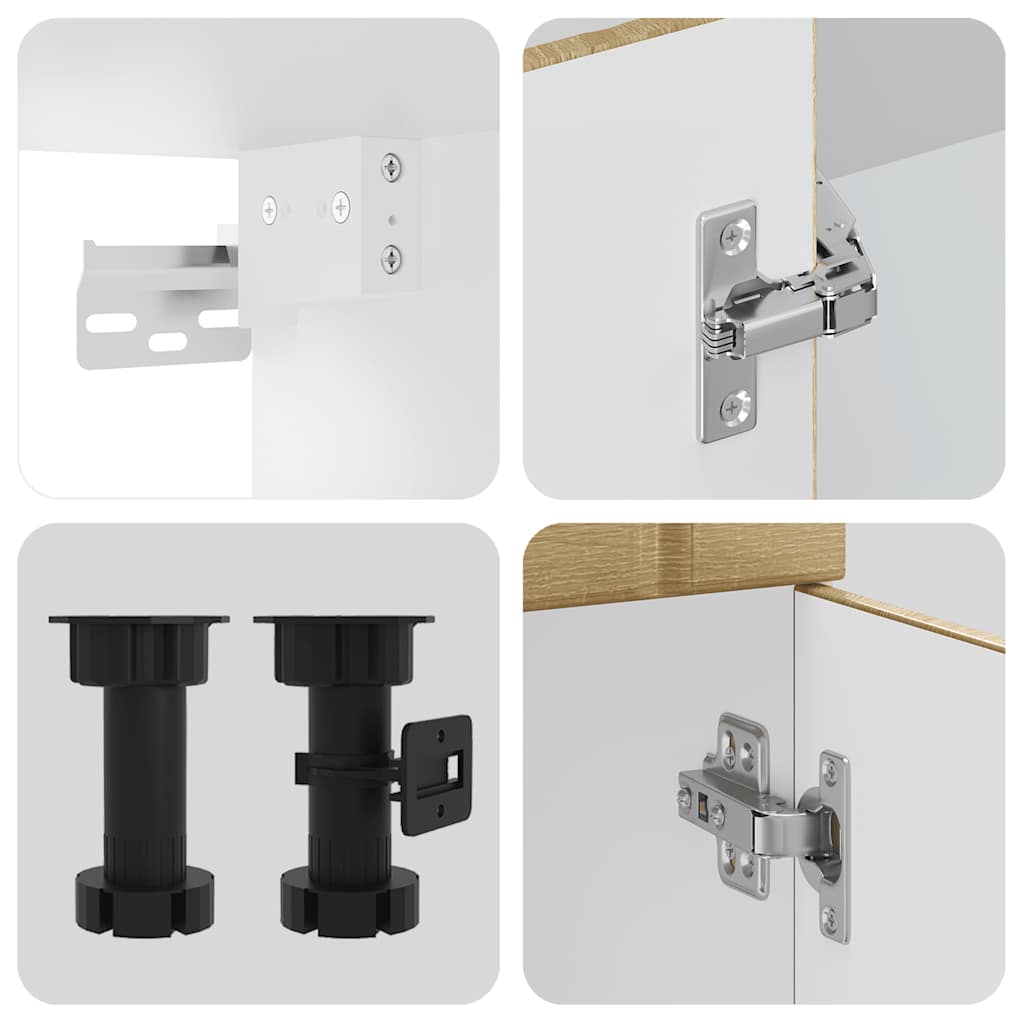 4-tlg. Küchenschrank-Set Lucca Sonoma-Eiche Holzwerkstoff