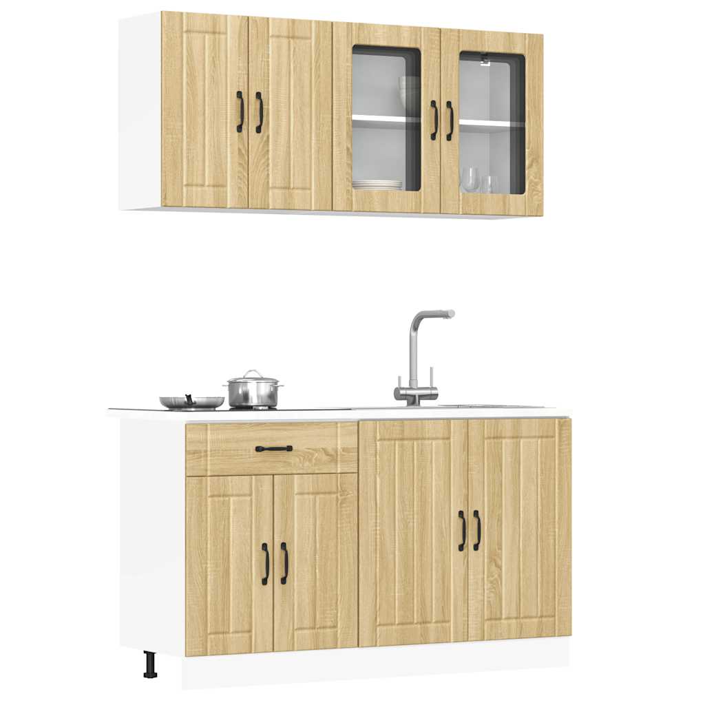 4-tlg. Küchenschrank-Set Lucca Sonoma-Eiche Holzwerkstoff