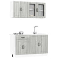 4-tlg. Küchenschrank-Set Lucca Grau Sonoma Holzwerkstoff