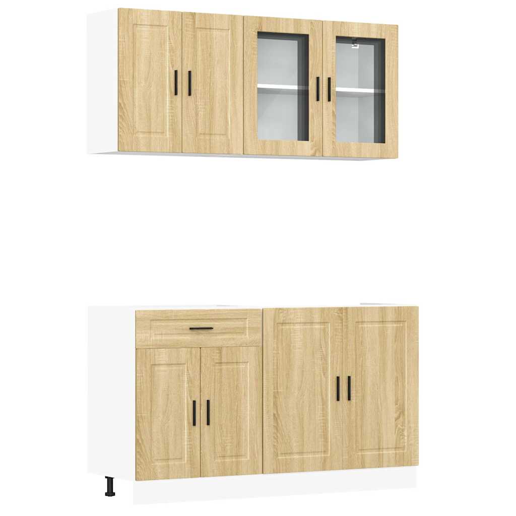 4-tlg. Küchenschrank-Set Porto Sonoma-Eiche Holzwerkstoff