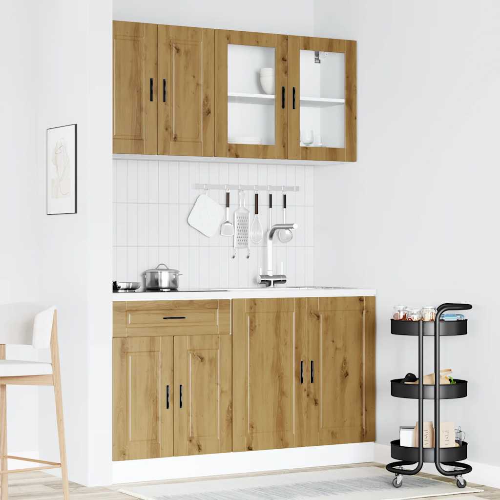 4-tlg. Küchenschrank-Set Kalmar Artisan-Eiche Holzwerkstoff