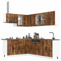 11-tlg. Küchenschrank-Set Porto Räuchereiche Holzwerkstoff