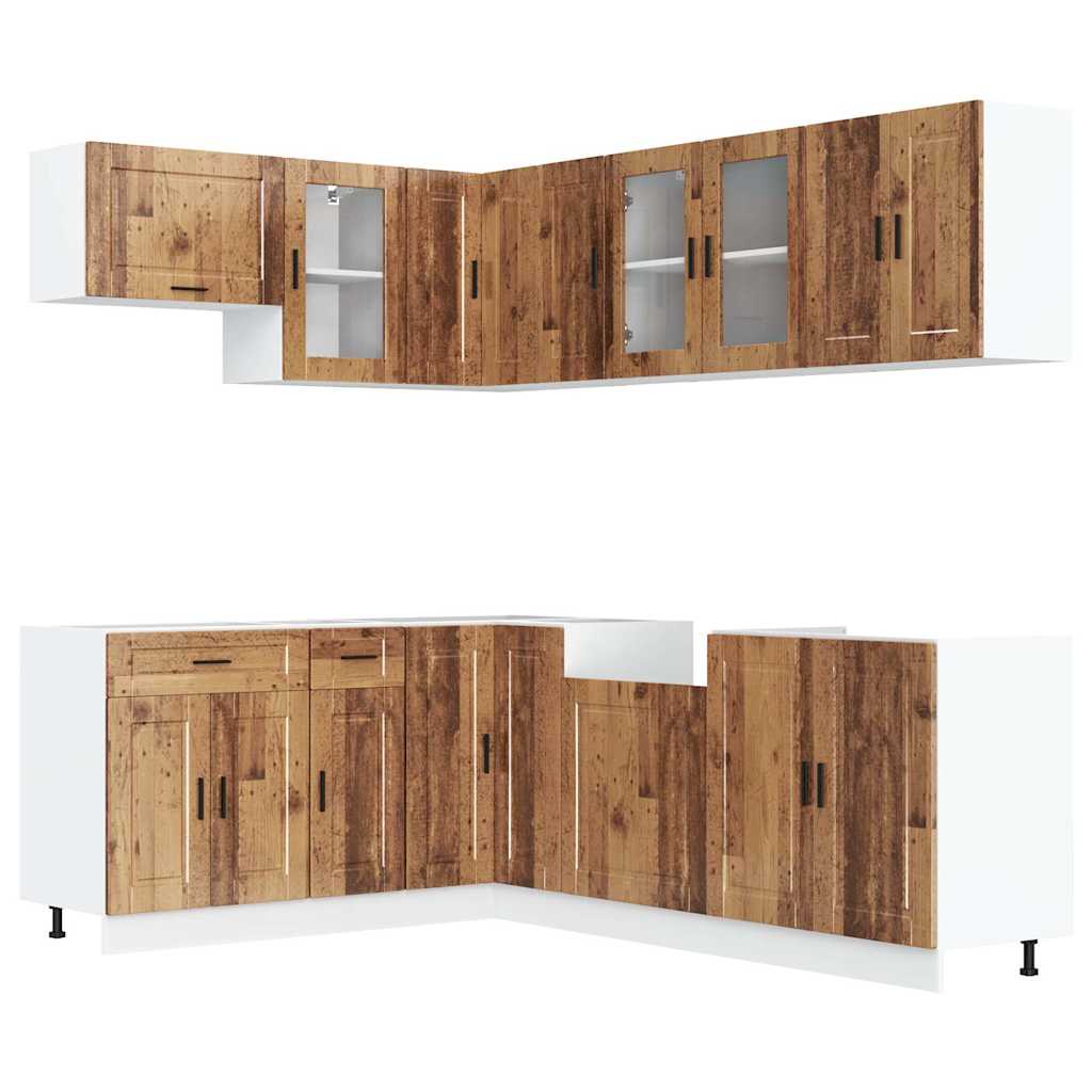 11-tlg. Küchenschrank-Set Porto Altholz-Optik Holzwerkstoff