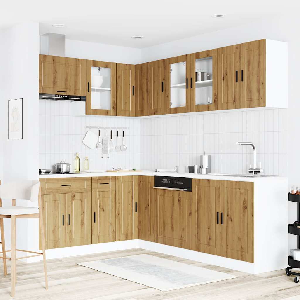 11-tlg. Küchenschrank-Set Porto Artisan-Eiche Holzwerkstoff