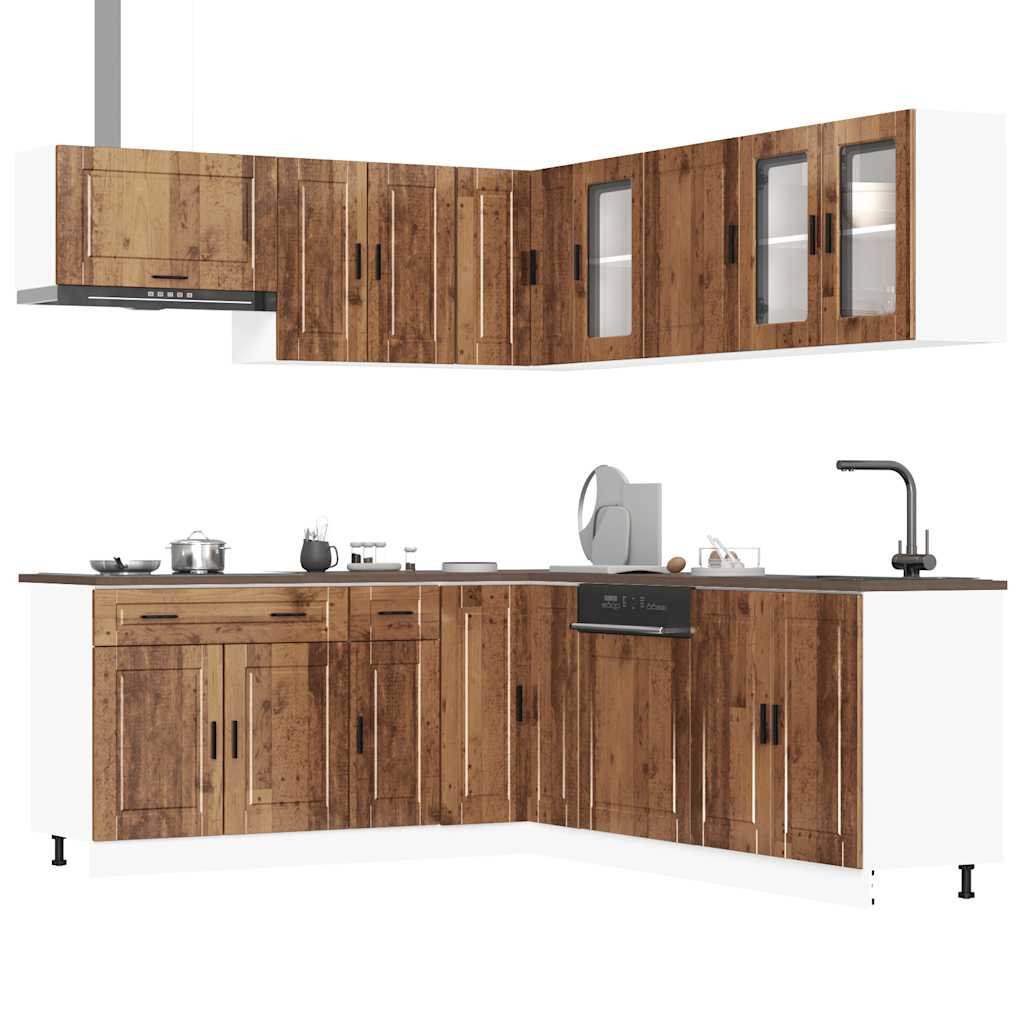 11-tlg. Küchenschrank-Set Porto Altholz-Optik Holzwerkstoff