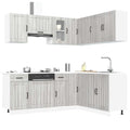 11-tlg. Küchenschrank-Set Lucca Grau Sonoma Holzwerkstoff