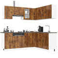11-tlg. Küchenschrank-Set Porto Räuchereiche Holzwerkstoff