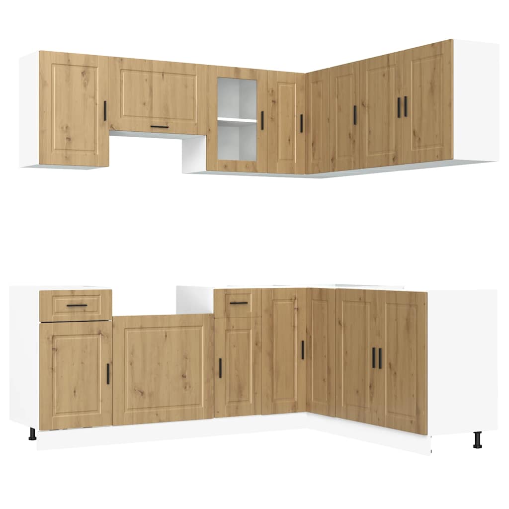 11-tlg. Küchenschrank-Set Porto Artisan-Eiche Holzwerkstoff