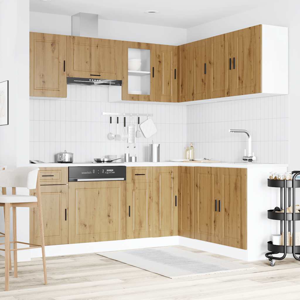 11-tlg. Küchenschrank-Set Porto Artisan-Eiche Holzwerkstoff