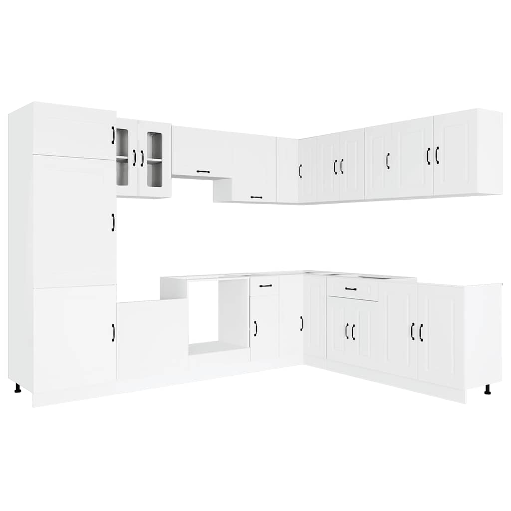 14-tlg. Küchenschrank-Set Kalmar Weiß Holzwerkstoff