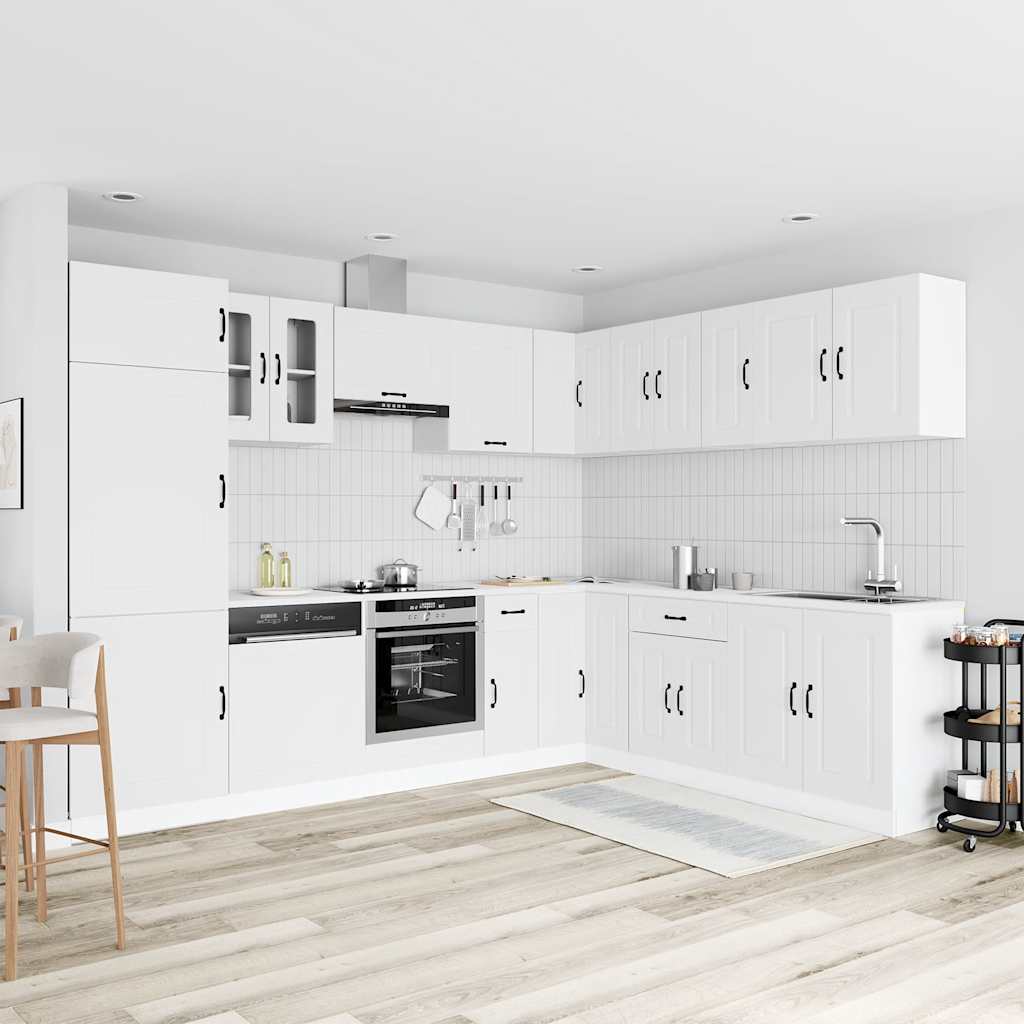 14-tlg. Küchenschrank-Set Kalmar Weiß Holzwerkstoff