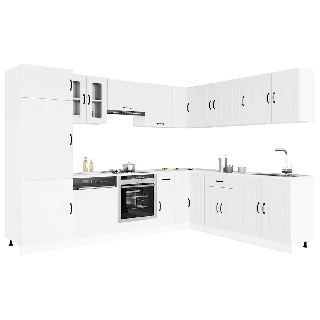 14-tlg. Küchenschrank-Set Kalmar Weiß Holzwerkstoff