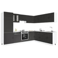 14-tlg. Küchenschrank-Set Kalmar Schwarz Holzwerkstoff