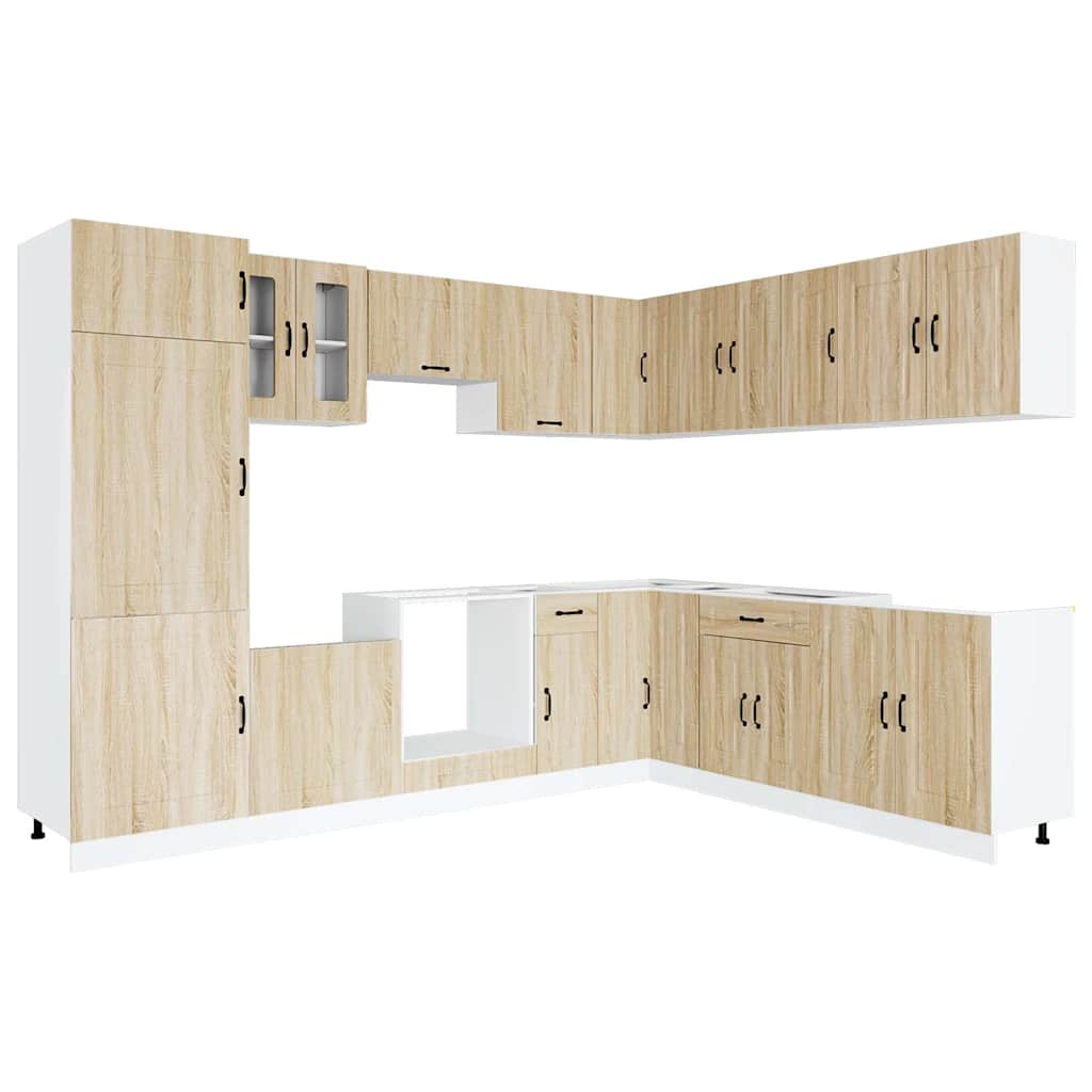 14-tlg. Küchenschrank-Set Kalmar Sonoma-Eiche Holzwerkstoff