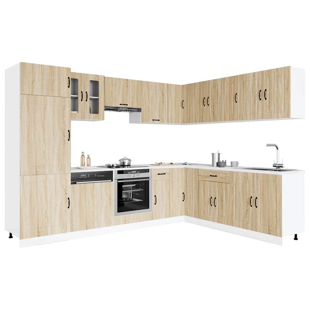 14-tlg. Küchenschrank-Set Kalmar Sonoma-Eiche Holzwerkstoff
