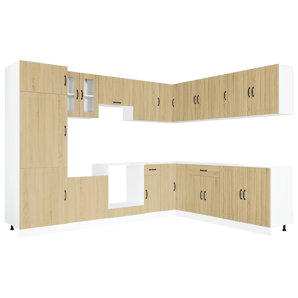 14-tlg. Küchenschrank-Set Lucca Sonoma-Eiche Holzwerkstoff