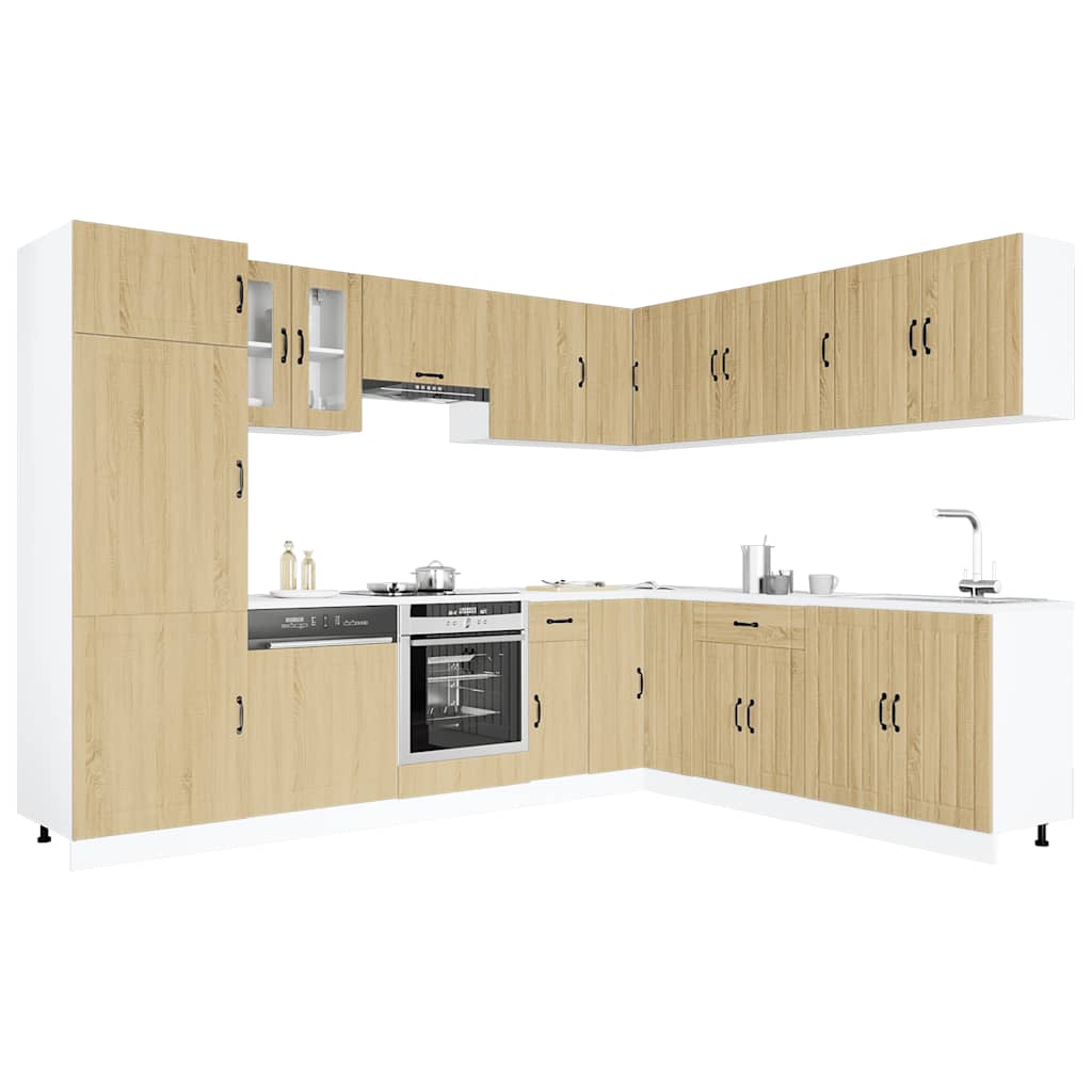 14-tlg. Küchenschrank-Set Lucca Sonoma-Eiche Holzwerkstoff
