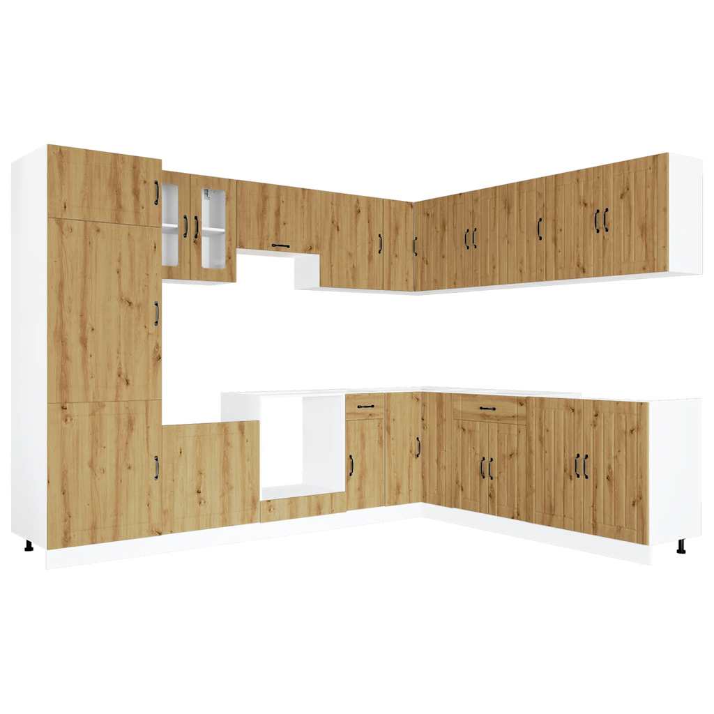 14-tlg. Küchenschrank-Set Lucca Artisan-Eiche Holzwerkstoff