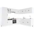 14-tlg. Küchenschrank-Set Porto Weiß Holzwerkstoff