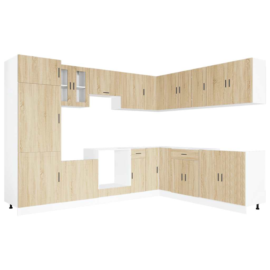 14-tlg. Küchenschrank-Set Porto Sonoma-Eiche Holzwerkstoff