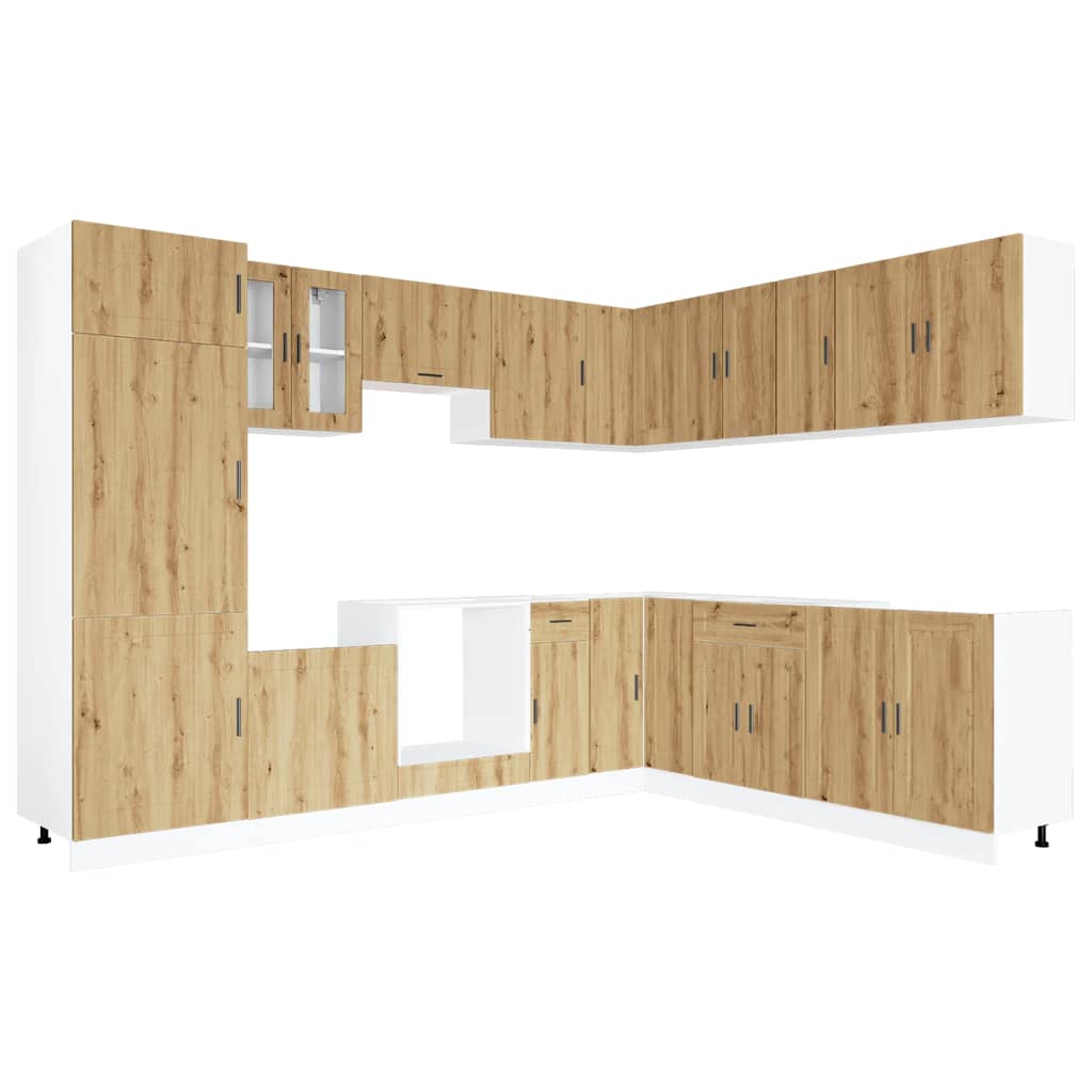 14-tlg. Küchenschrank-Set Porto Artisan-Eiche Holzwerkstoff