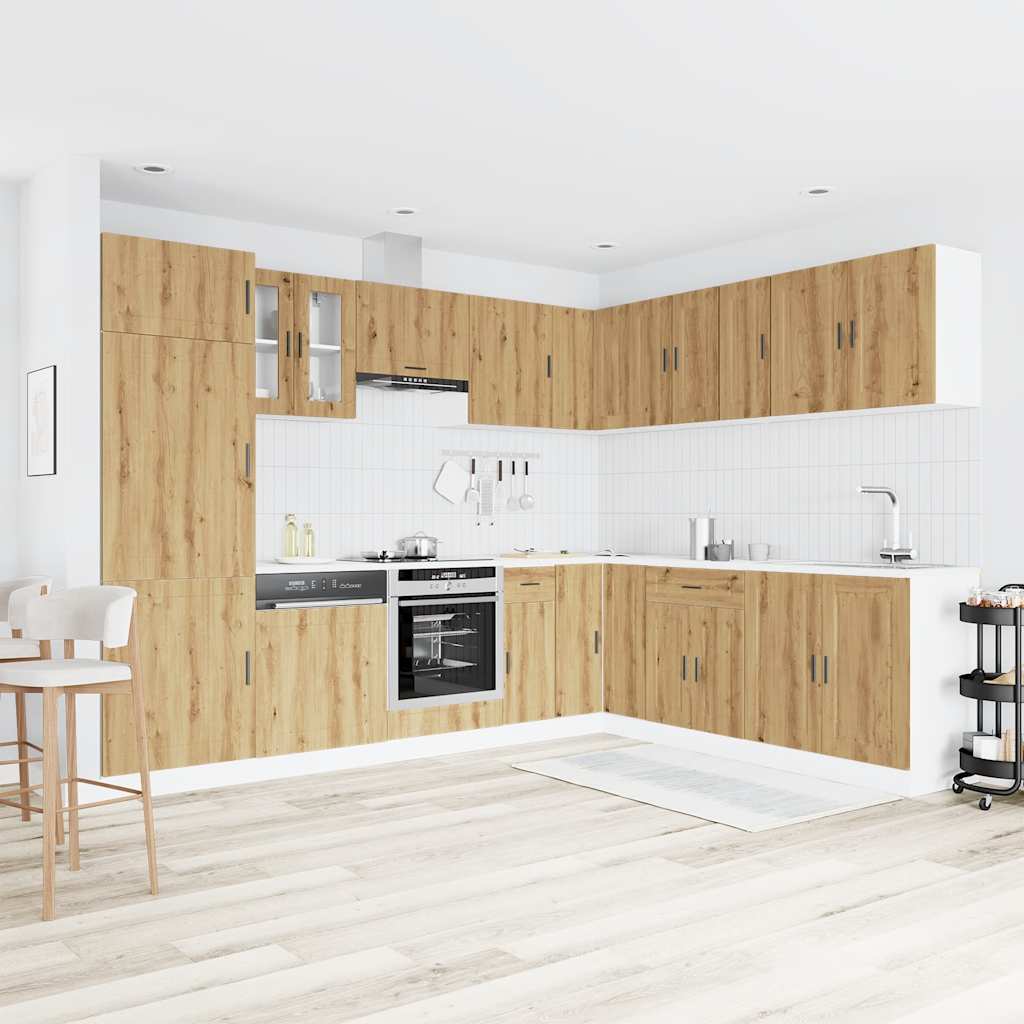 14-tlg. Küchenschrank-Set Porto Artisan-Eiche Holzwerkstoff