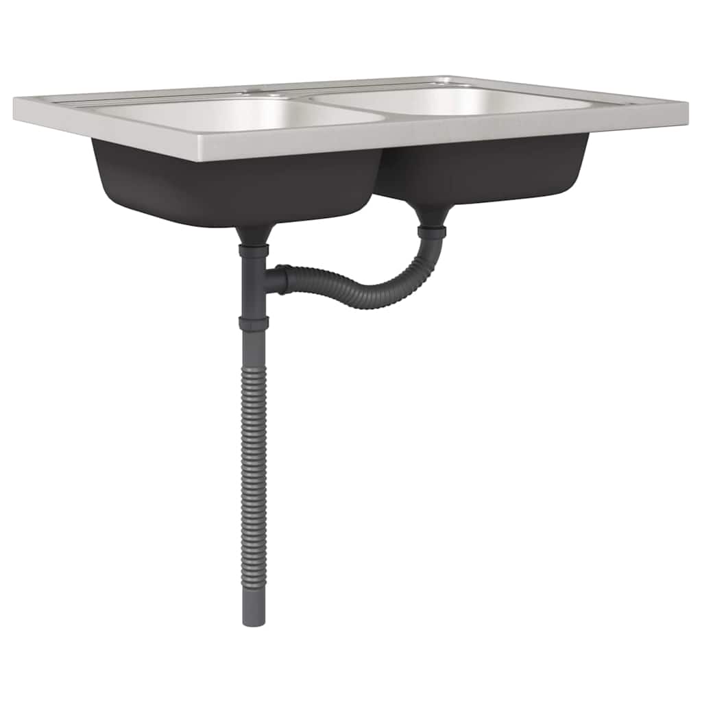 Küchenschrank Kalmar Schwarz 80 x 46 x 81.5 cm Holzwerkstoff